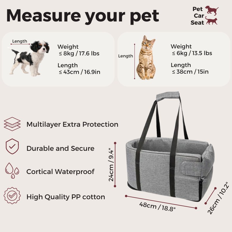 PawRest Pro™ - Pet Car Seat
